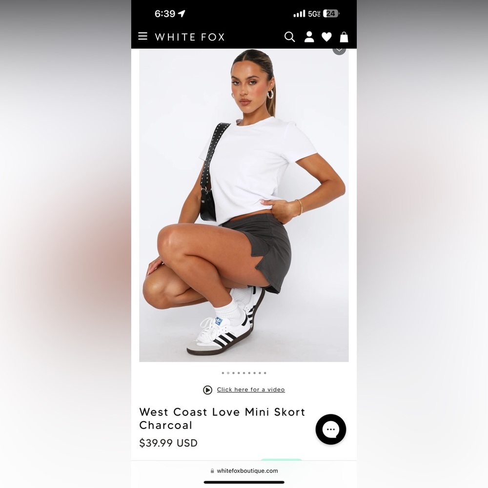 White Fox mini skort